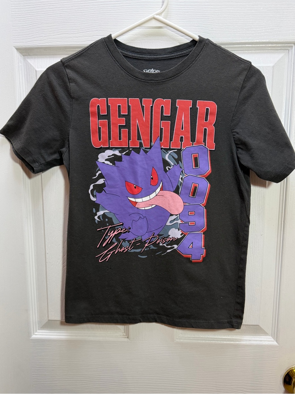Gengar Graphic Tee for Kids - Black & Purple